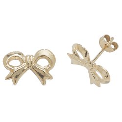 9ct Gold Bow Studs 