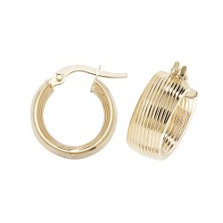 9ct Gold Chunky Hoops ER1057-