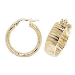 9ct Gold Chunky Hoops ER1057-