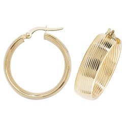 9ct Gold Chunky Hoops ER1057-