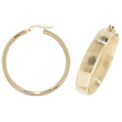 9ct Gold Chunky Hoops ER1057-