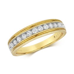 Diamond Half Eternity Ring In 9ct Gold 