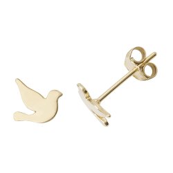 9ct Gold Dove Studs 