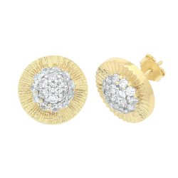 9ct Gold Round Cz Studs 