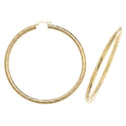 9ct Gold Twisted Hoops ER1059-