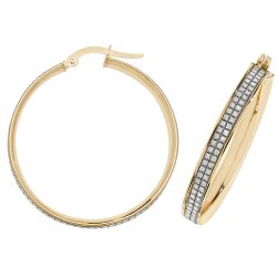 9ct Gold Moondust Hoops ER1063-