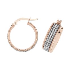9ct Rose Gold Moondust Hoops ER1064R-