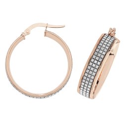 9ct Rose Gold Moondust Hoops ER1064R-
