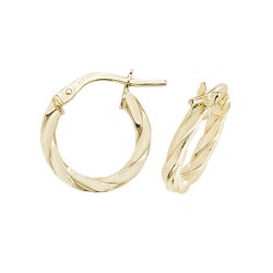 9ct Gold Twisted Hoops ER1041-