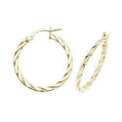 9ct Gold Twisted Hoops ER1041-