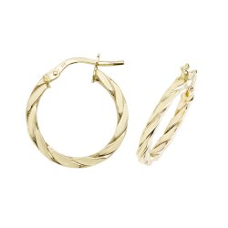 9ct Gold Twisted Hoops ER1041-