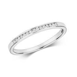 Diamond Channel Set Eternity Ring In 9ct White Gold 