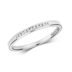 Diamond Channel Set Eternity Ring In 9ct White Gold 