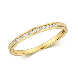 Diamond Channel Set Eternity Ring In 9ct Gold 