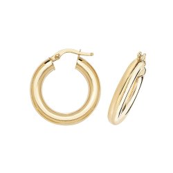 9ct Gold Tube Hoops ER1004-