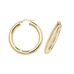 9ct Gold Tube Hoops ER1004-