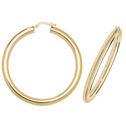 9ct Gold Tube Hoops ER1004-