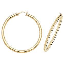 9ct Gold Tube Hoops ER1004-