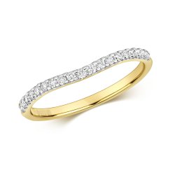 Diamond Curve Ring In 9ct Gold 
