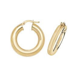 9ct Gold Tube Hoops ER1005-