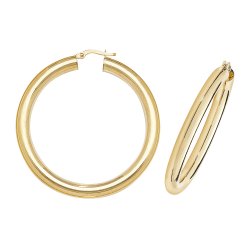 9ct Gold Tube Hoops ER1005-