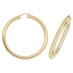 9ct Gold Tube Hoops ER1005-