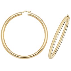 9ct Gold Tube Hoops ER1005-