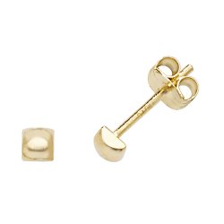 9ct Gold Square Dome Studs 