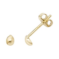 9ct Gold Pear Shape Dome Studs 