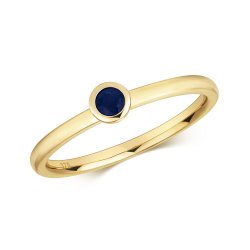 Sapphire Rubover Ring In 9ct Gold 