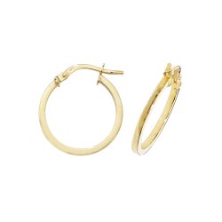 9ct Gold Square Hoops ER1007-
