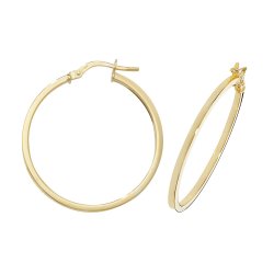 9ct Gold Square Hoops ER1007-