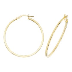 9ct Gold Square Hoops ER1007-