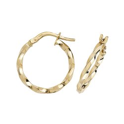 9ct Gold Twisted Hoops ER1008-