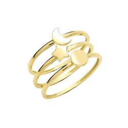 9ct Gold Triple Band Ring 