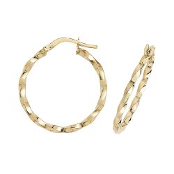 9ct Gold Twisted Hoops ER1008-