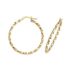 9ct Gold Twisted Hoops ER1008-