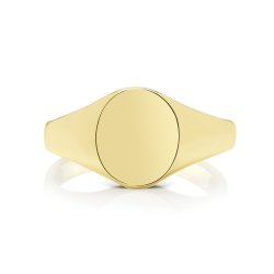 9ct Gold Ladies' Oval Signet Ring 