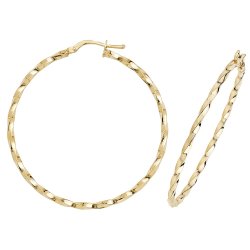 9ct Gold Twisted Hoops ER1008-