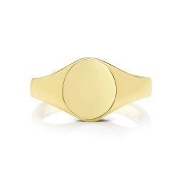 9ct Gold Ladies' Oval Signet Ring 