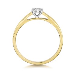 Diamond Illusion Solitaire Ring In 9ct Gold 