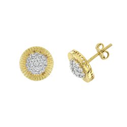 9ct Gold Round Cz Studs 