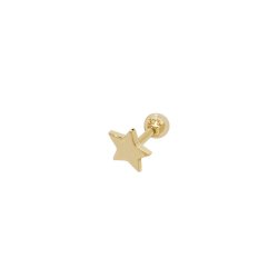 9ct Gold Star Cartilage Stud 