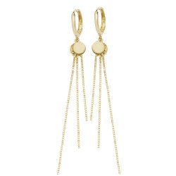 9ct Gold Disc And Tassel Drops 