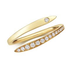 Diamond Crossover Ring In 18ct Gold 