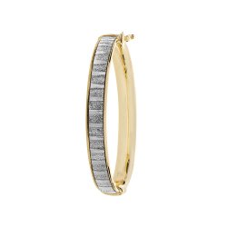 9ct Gold Babies' Moondust Hinged Bangle 
