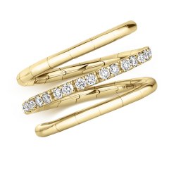 Diamond Flexi Twist Ring In 18ct Gold 