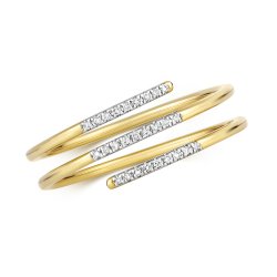 Diamond Spiral Ring In 9ct Gold 