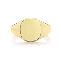 9ct Gold Gents' Cushion Signet Ring 