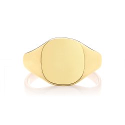 9ct Gold Gents' Cushion Signet Ring 